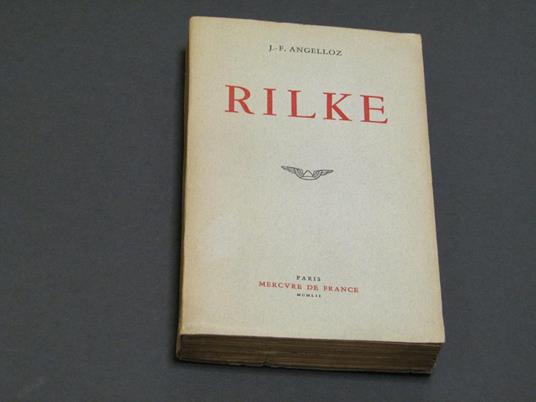 Angelloz J. F. Rilke. Mercure de France. 1952-I - copertina