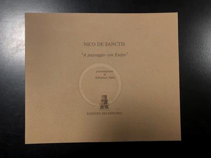 "A passeggio con Esopo". Edizioni dei Soncino 1988. Con dedica dell'autore - Nicola De Sanctis - copertina