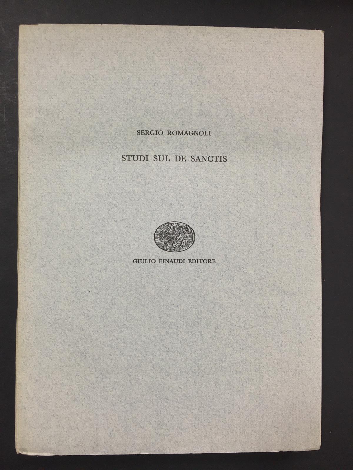 Studi sul de Sanctis. Einaudi. 1962