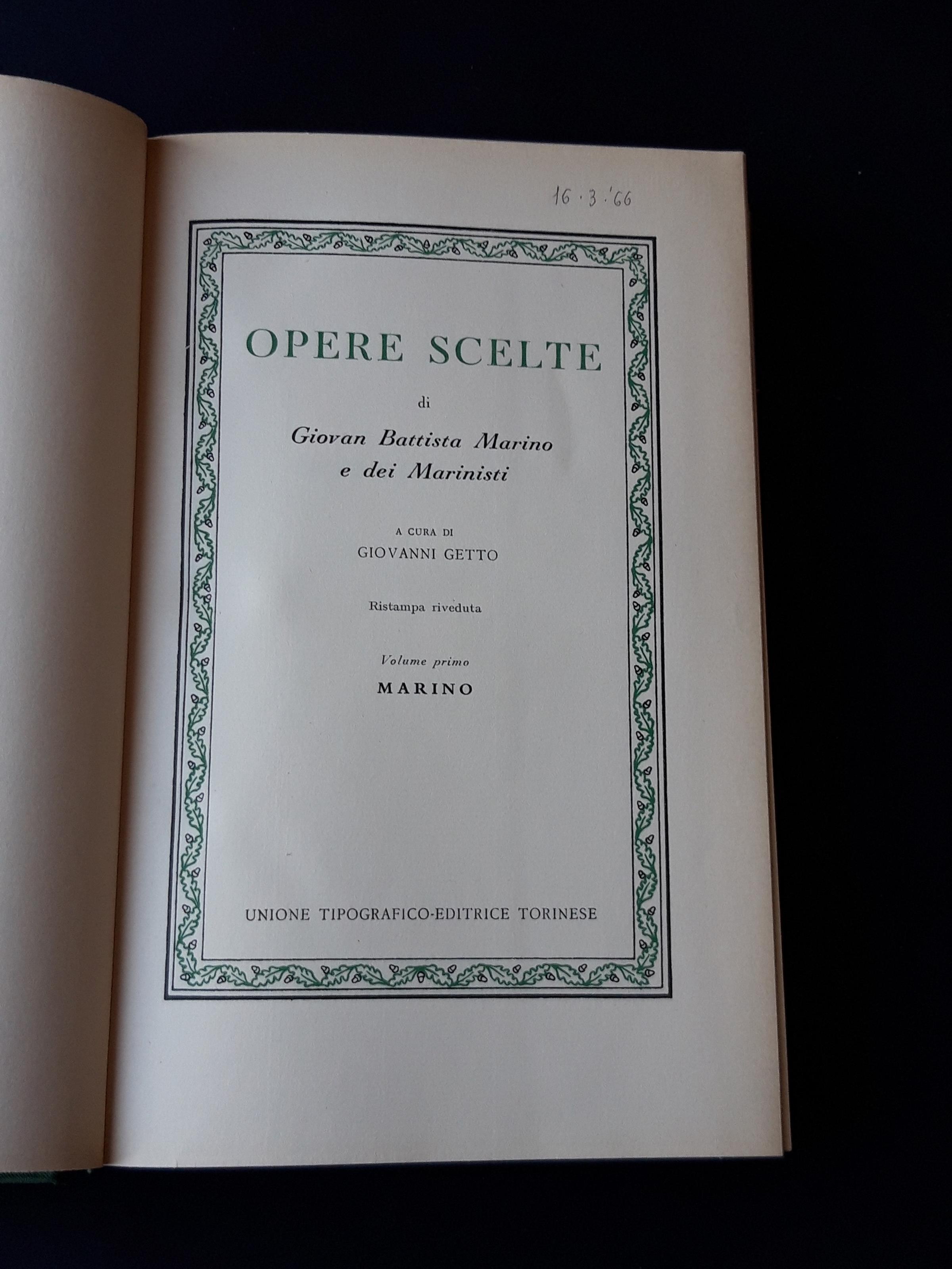 Opere scelte. UTET. 1962 - I. Classici UTET