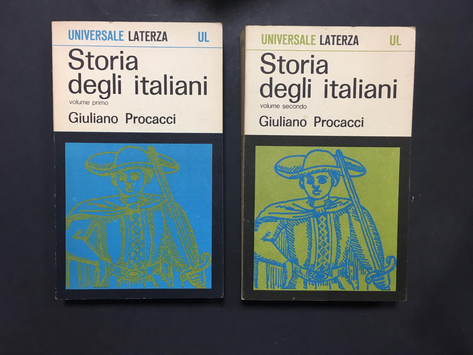 Storia degli italiani. Laterza. 1968. Voll. I-II