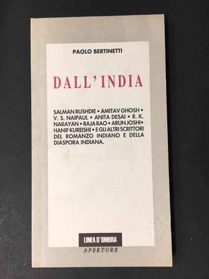 Dall'India. Linea d'ombra. 1995 - Paolo Bertinetti - copertina