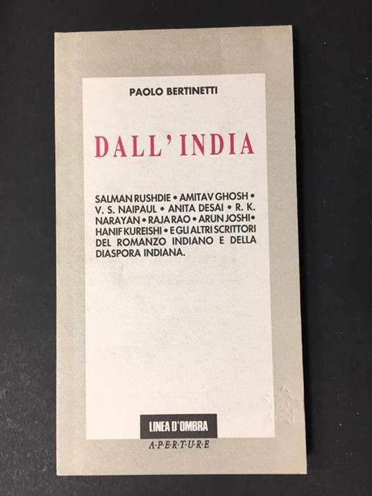 Dall'India. Linea d'ombra. 1995 - Paolo Bertinetti - copertina