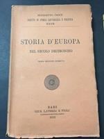 Storia d'Europa. Nel secolo decimonono. Laterza. 1932