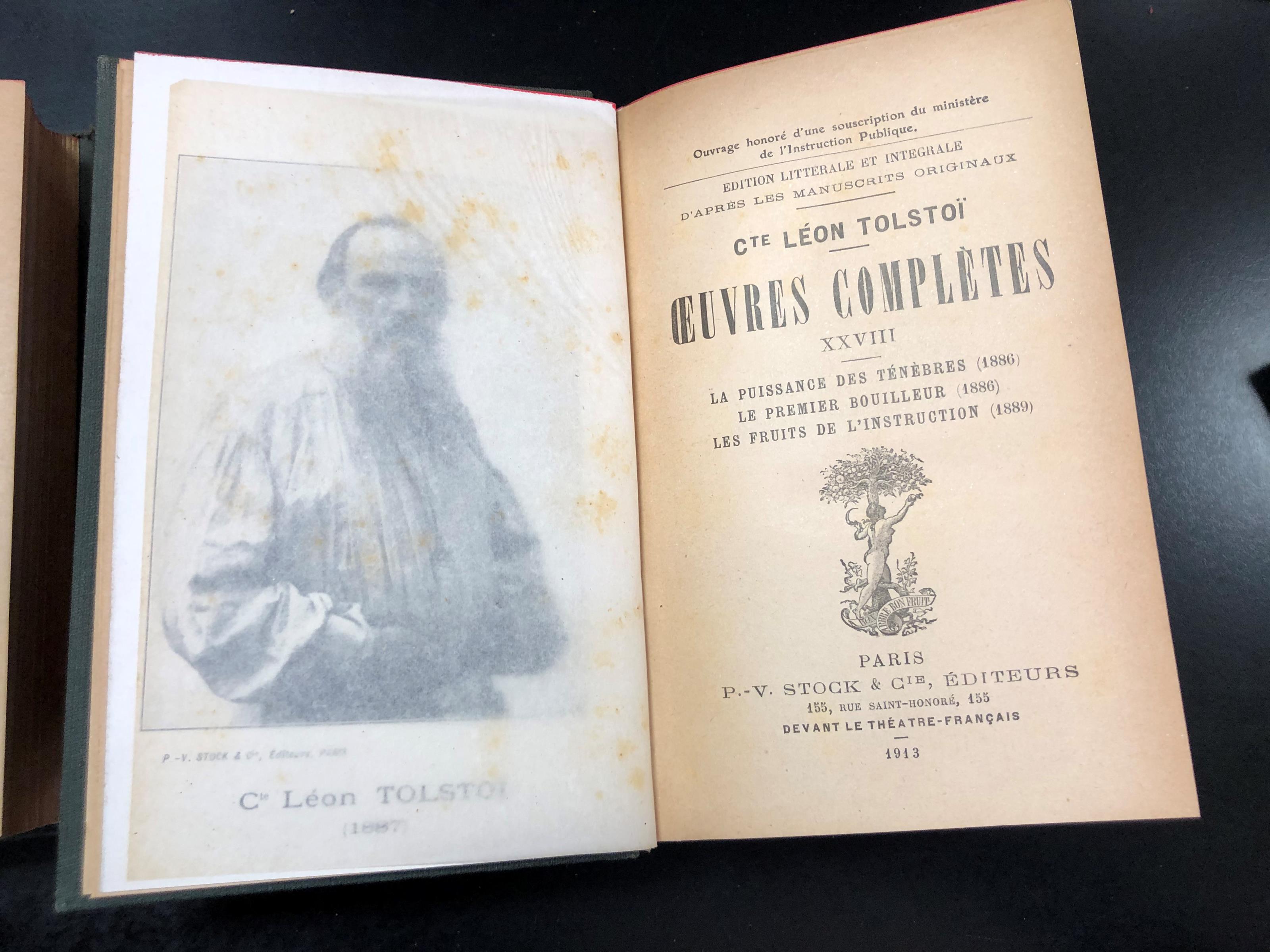 Oeuvres Complètes. Vol XIX - XXVII - XXVIII. P. V. Stock Editeur 1908 - 1912 - 1913. Presente autografo di Paolo Serini