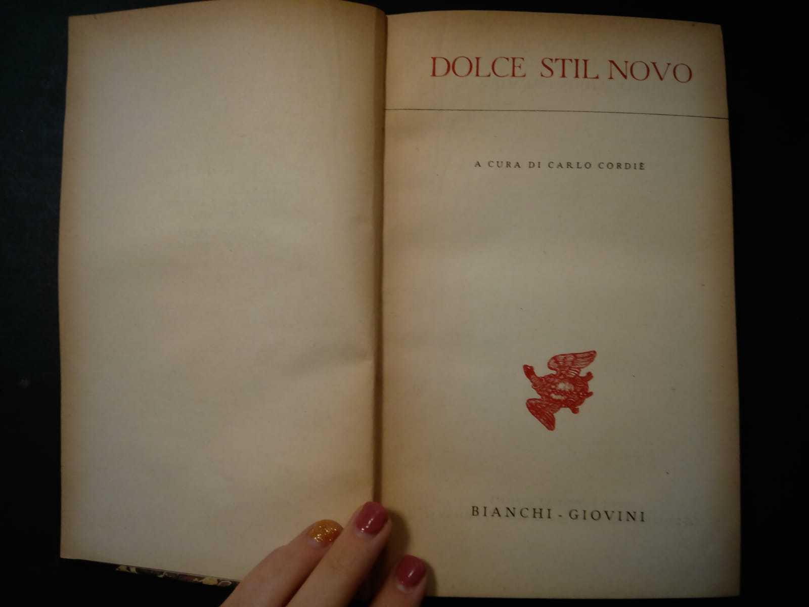 Cordiè C. Dolce stil novo. Bianchi-Giovini. 1942
