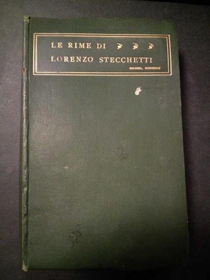 Le rime. Zanichelli. 1909 - Lorenzo Stecchetti - copertina