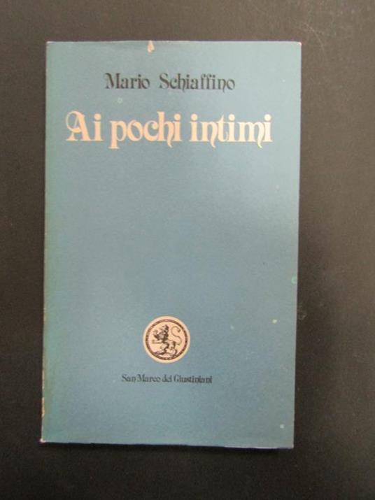 Ai pochi intimi. San Marco dei Giustiniani. 1979 - copertina