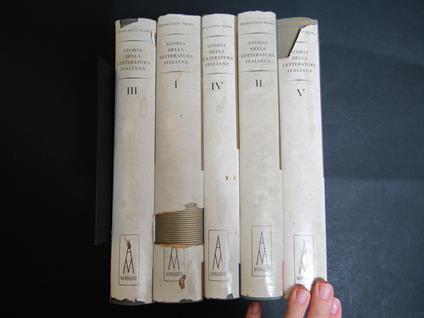 Flora Francesco. Storia della letteratura italiana. 5 Volumi. Mondadori. 1952-1953 - Francesco Flora - copertina