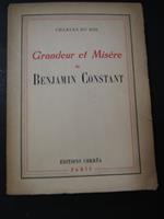 Du Bos Charles. Grandeur et Misère de Benjamin Constant. Editions correa. 1946
