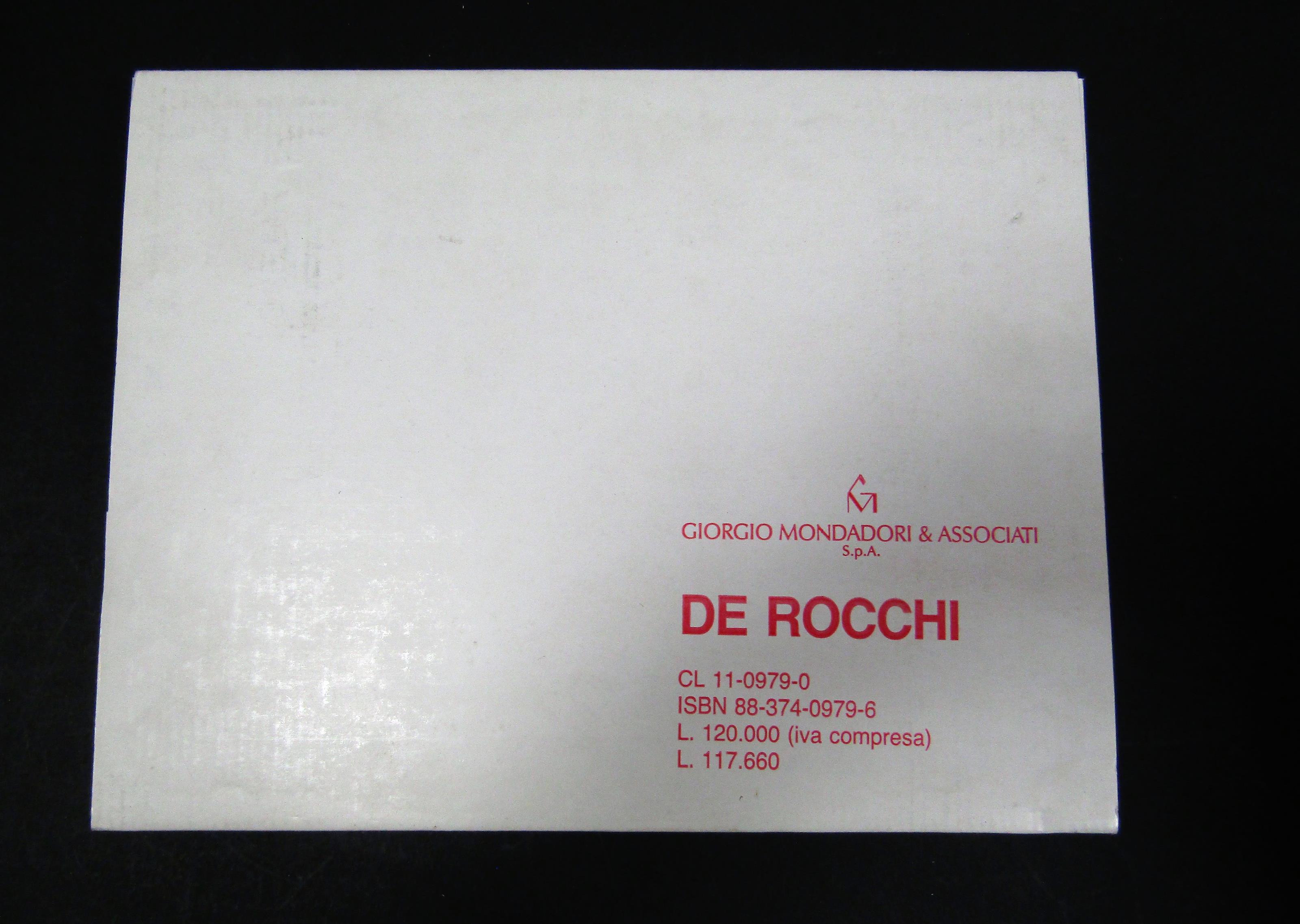 Mascherpa Giorgio e Modesti Renzo. Francesco De Rocchi. Catalogo generale ragionato dei dipinti. Giorgio Mondadori & Associati. 1987. Con scatola originale