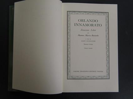 Orlando innamorato. UTET 1966. 2 voll - Matteo M. Boiardo - copertina