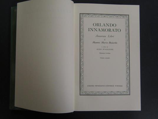 Orlando innamorato. UTET 1966. 2 voll - Matteo M. Boiardo - copertina
