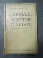 Dizionario degli scrittori italiani. Sonzogno. 1939