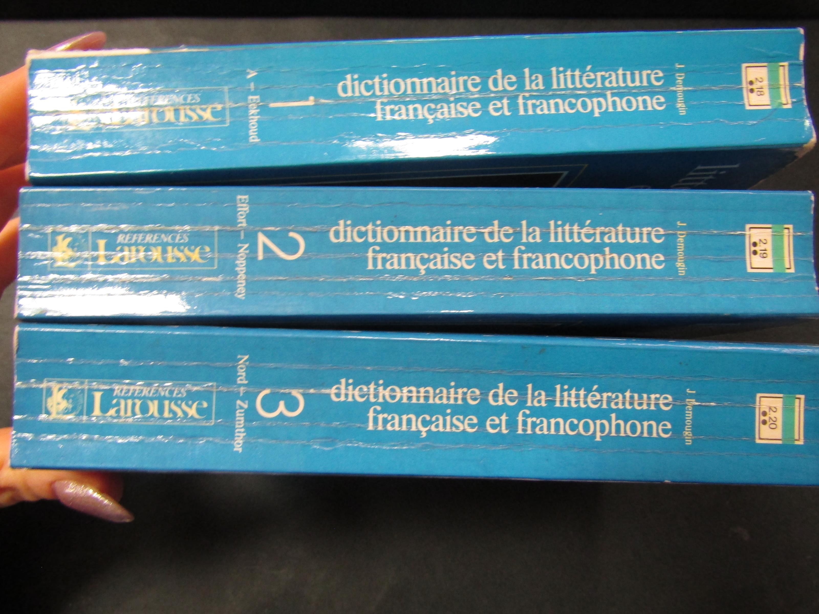 Demougin Jacques. Dictionnaire de la littèrature franzaise et francophone. 1987. LaRousse. 3 voll