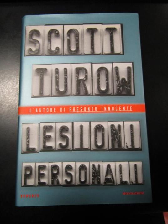 Lesioni personali. Mondadori 2000 - Scott Turow - copertina