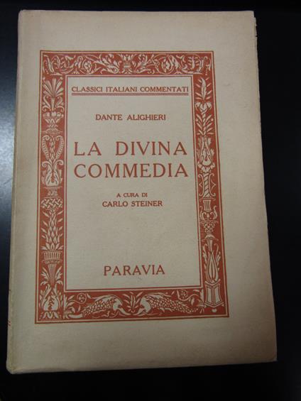 La Divina Commedia. Paravia 1953 - Carlo Steiner - copertina