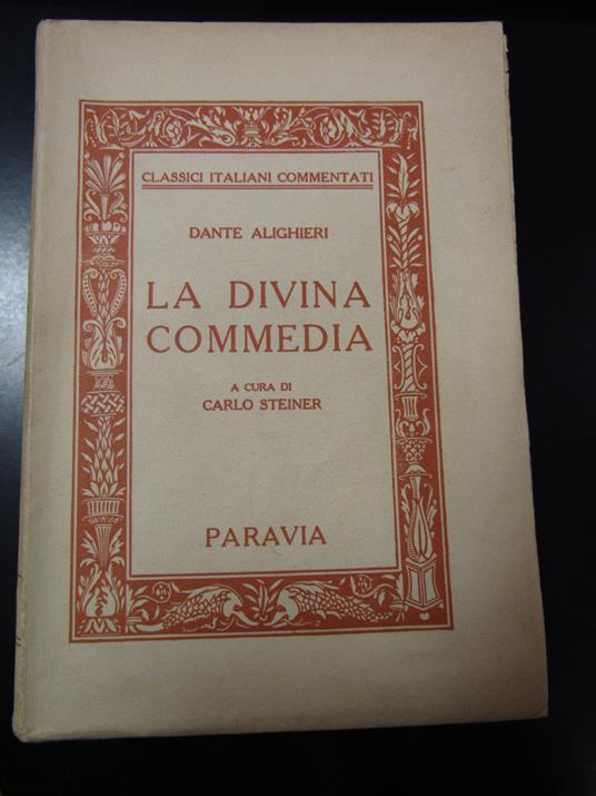 La Divina Commedia. Paravia 1953 - Carlo Steiner - copertina