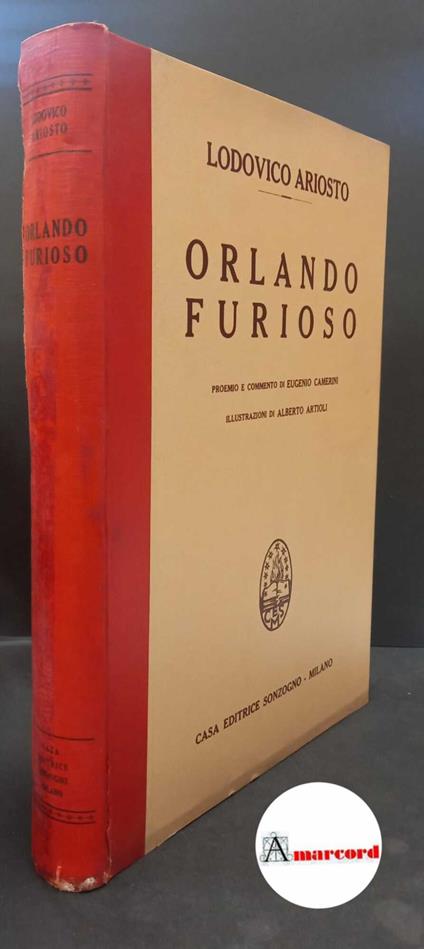 Ariosto Lodovico, Orlando furioso, Sonzogno, 1934 - Ariosto Lodovico,Ludovico Ariosto - copertina