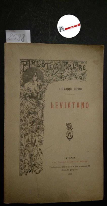 Bovio Giovanni, Leviatano, Giannotta, 1899 - Giovanni Bovio - copertina