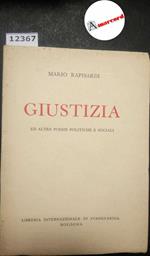 Rapisardi Mario, Giustizia ed altre poesie politiche e sociali, Libreria Internazionale di Avanguardia, 1950