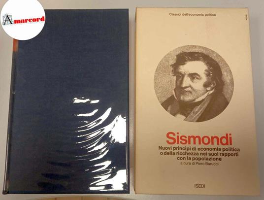 Sismonde de Simondi, Nuovi principi di economia politica o della ricchezza nei suoi rapporti con la popolazione, ISEDI, 1976 - Simonde de Sismondi - copertina
