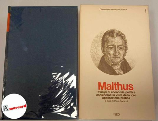 Robert Malthus, Principi di economia politica considerati in vista della loro applicazione pratica, ISEDI, 1976 - copertina