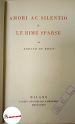 De Bosis Adolfo, Amori ac silentio, Sel, 1914
