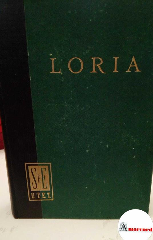 Loria Achille, Corso di economia politica, Utet, 1953 - Achille Flora - copertina