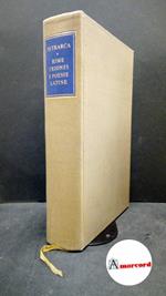 Francesco Petrarca. Rime, Trionfi e poesie latine. Ricciardi. 1951