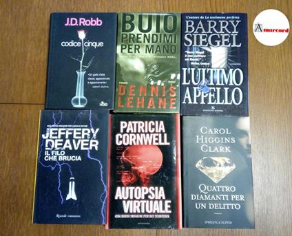 Lotto stock - libri gialli - Jeffery Deaver. Patricia Cornwell.. - copertina