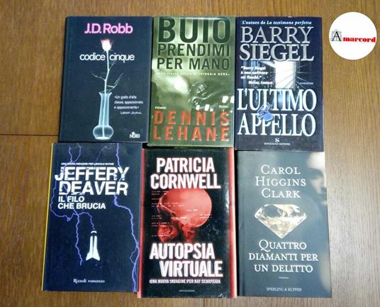 Lotto stock - libri gialli - Jeffery Deaver. Patricia Cornwell.. - copertina