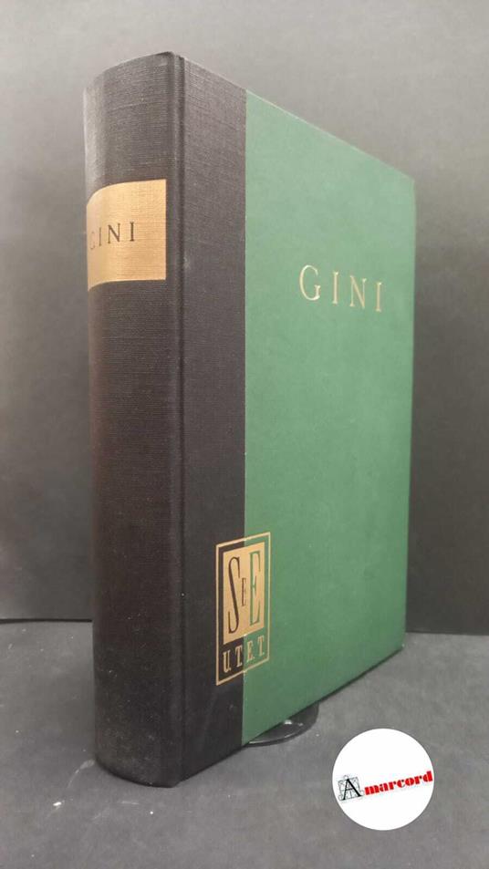 Gini Corrado, Patologia economica, Utet, 1954 - Corrado Gini - copertina