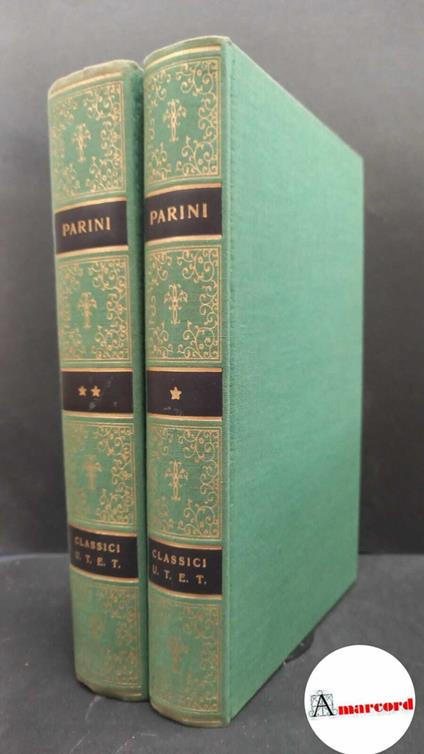 Parini Giuseppe. Il Giorno e Le Odi (vol I) Poesie minori e prose (vol II). UTET 1965 - Giuseppe Parini - copertina