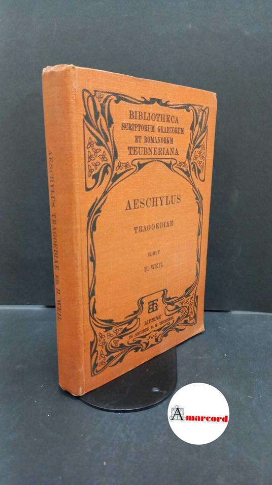 Tragoediae - Eschilo - copertina