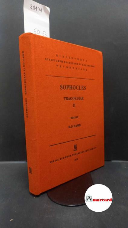 Sophocles. , and Dawe, Roger David. 2: Trachiniae Leipzig B. G. Teubner, 1979 - Sofocle - copertina