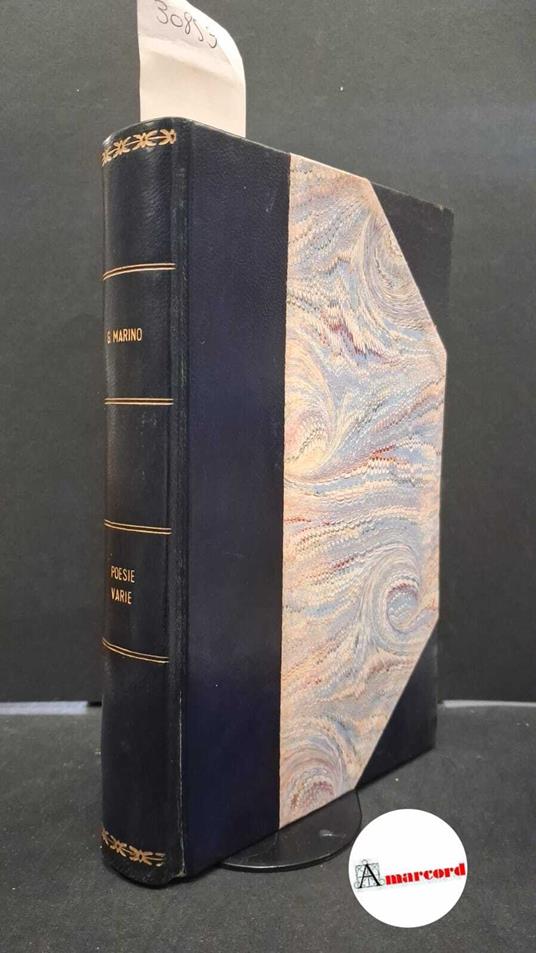Marino Poesie varie Laterza a cura di Benedetto Croce - Giambattista Marino - copertina