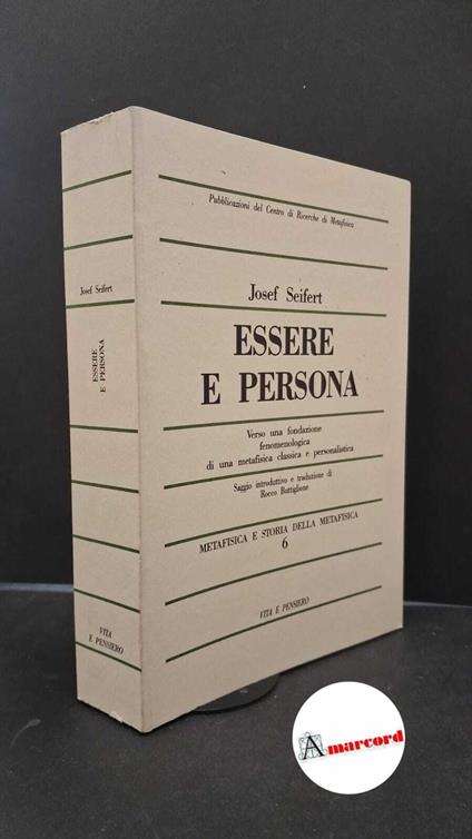 essere e persona - Josef Seifert - copertina
