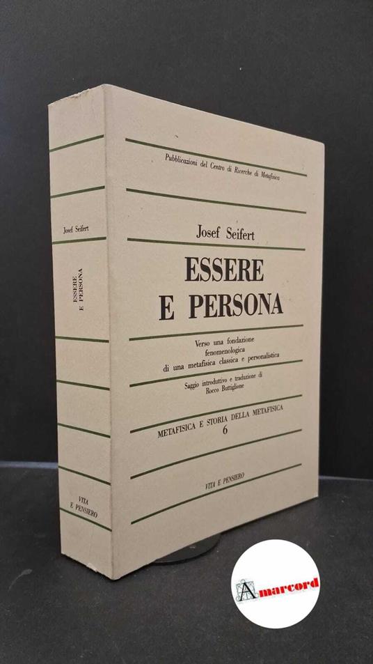 essere e persona - Josef Seifert - copertina