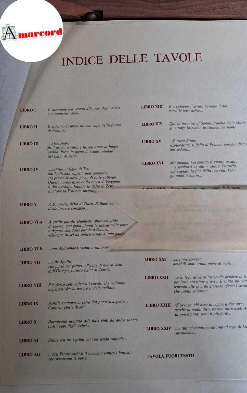 Iliade. Episodi scelti e tradotti da Salvatore Quasimodo illustrati con 26 tavole da Giorgio De Chirico Delfino