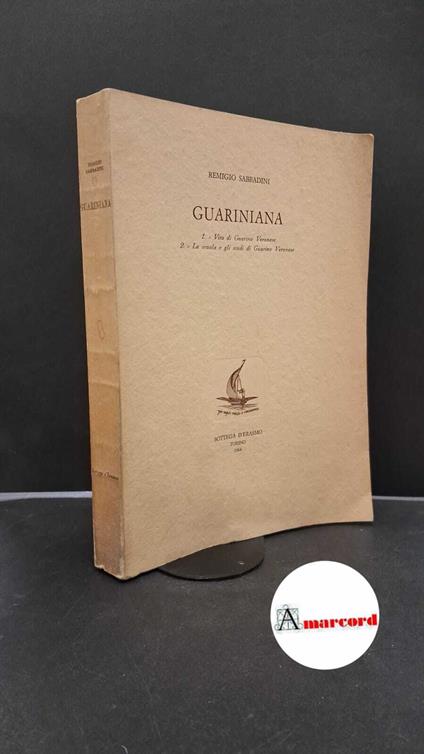 Guariniana - Remigio Sabbadini - copertina