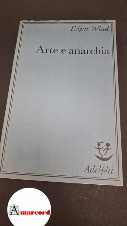 Arte e anarchia - Edgar Wind - copertina