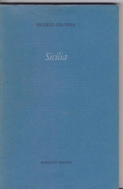 Sicilia. Michele Colonna - copertina