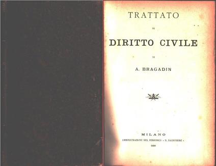 Trattato di diritto civile. A. Bragadin - copertina