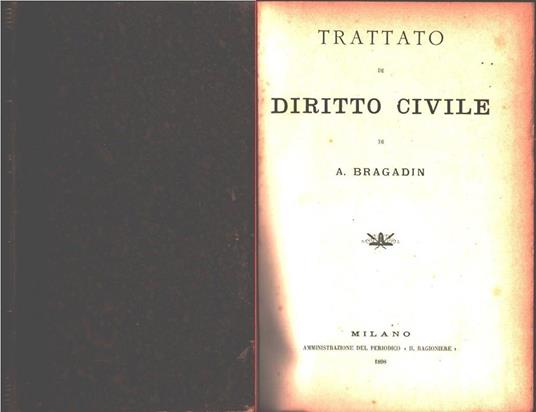 Trattato di diritto civile. A. Bragadin - copertina