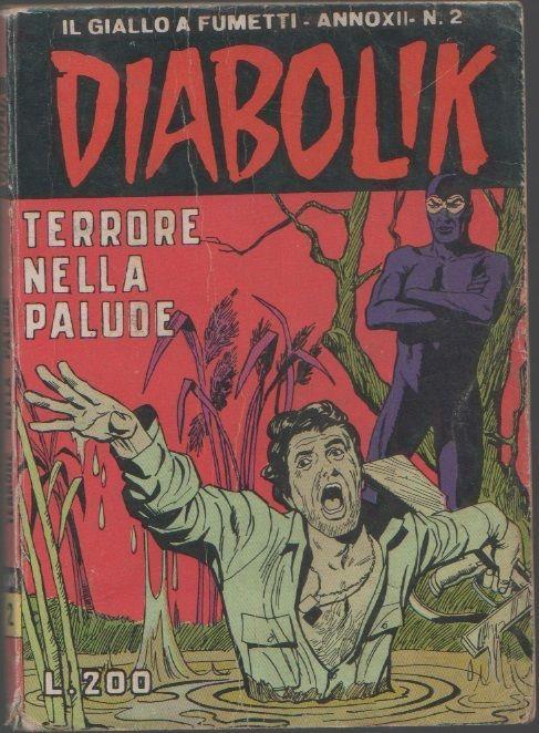Diabolik Terrore nella palude. Anno XII. n.2 - A. Giussani - copertina