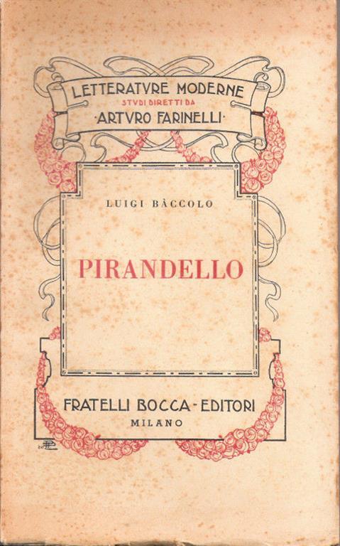 Pirandello. Luigi Baccolo - Luigi Baccolo - copertina