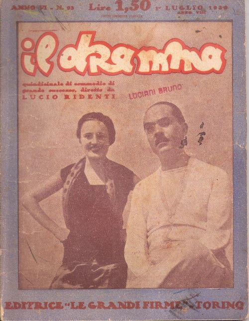 Il Dramma N° 93 - 1 Luglio 1930 - copertina