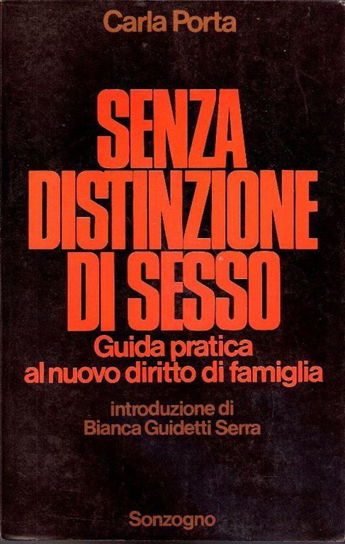 Senza distinzione di sesso - Porta Carla - Carla Porta - copertina