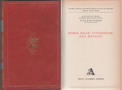 Storia delle letterature del Belgio - Antonio Mor - copertina